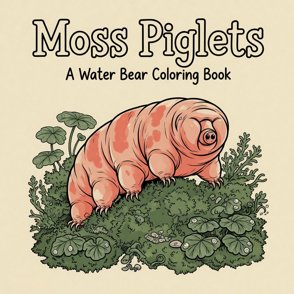 Moss Piglets kids coloring book cover